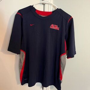 Ole Miss Nike Blue and Red Short Sleeve